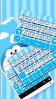 Blue Robot Cat Doraemon Free Emoji Theme 海报
