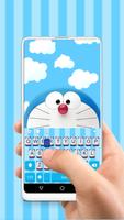 Blue Robot Cat Doraemon Free Emoji Theme captura de pantalla 1