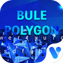 Simple Blue Polygon Keyboard Theme APK