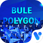 Simple Blue Polygon Keyboard Theme icône