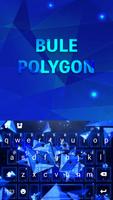 Simple Blue Polygon Keyboard Theme Affiche