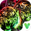 Glow Neon Tiger Free Emoji Theme