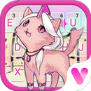 Cute Unicorn Cat Free Emoji Theme APK