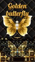 Lux Gold Butterfly New Keyboard Affiche