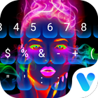 Neon portrait Keyboard Theme آئیکن