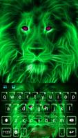 Neon Green Lion Free Theme Affiche