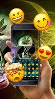 Cool Smoking Weed Skull Free Emoji Theme capture d'écran 2