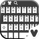 Skull black white Keyboard Theme APK