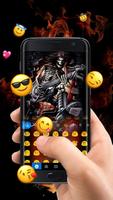 Cool Skull Rock N Roll Free Emoji Theme Screenshot 2