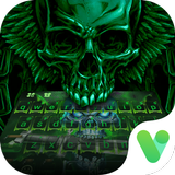 Green Hell Skull Devil Knife for Keyboard Theme icône