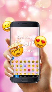 Sparkling Heart ViVi Emoji Keyboard Theme screenshot 1