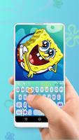 Spongebob Cute Sea Blue Droplet Free Emoji Theme imagem de tela 1