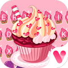 Pink Sweet Cupcake Free Emoji Theme آئیکن