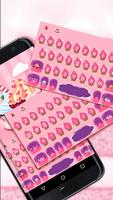 Pink Sweet Cupcake Free Emoji Theme poster