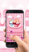 Pink Sweet Cupcake Free Emoji Theme স্ক্রিনশট 1