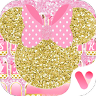 Pink Bow Minnies Keyboard theme ikona