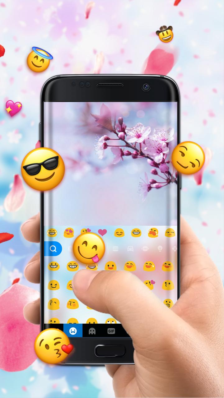 Spring Pink Sakura Glass Free Emoji Theme For Android Apk Download