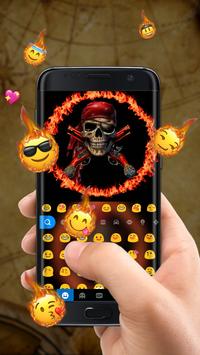 red fire skull pirate free emoji theme apk download free free go sms christmas themes