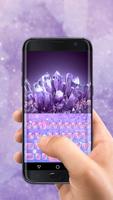 Pastel Purple Crystal Free Emoji Theme captura de pantalla 1