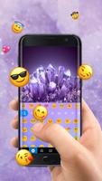 Pastel Purple Crystal Free Emoji Theme syot layar 2