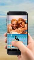 Romantic Seaside Photo Free Emoji Theme تصوير الشاشة 1