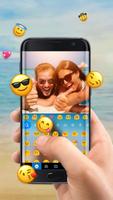 Romantic Seaside Photo Free Emoji Theme تصوير الشاشة 2