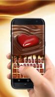 Sweet Romantic Chocolate Heart Free Emoji Theme पोस्टर