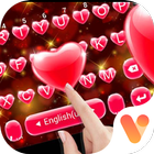 Twinkling Red Heart Free Emoji Theme icône