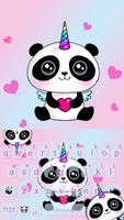 Cute Panda Unicorn Free Emoji Theme Affiche