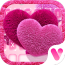 Valentine Furry Plush Heart Free Emoji Theme APK