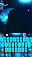 Blue Neon VR Tech Free Emoji Theme Affiche