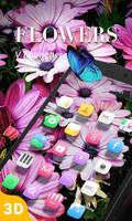 Flowers 3D V Launcher Theme Affiche