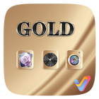 Gold V Launcher Theme أيقونة