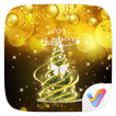 Golden Xmas Parallax V Launcher Theme