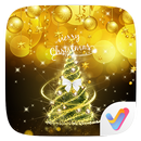 Golden Xmas Parallax V Launcher Theme APK