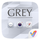 Grey V Launcher Theme icône