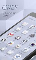 Grey V Launcher Theme постер