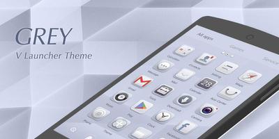 Grey V Launcher Theme ảnh chụp màn hình 3
