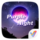 Purple Night 3D V Launcher Theme icône