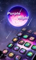 Purple Night 3D V Launcher Theme Affiche