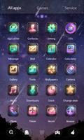 Purple Night 3D V Launcher Theme ảnh chụp màn hình 2