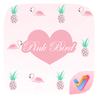 Pink Bird V Launcher Theme icône