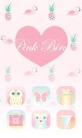 Pink Bird V Launcher Theme Affiche