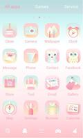 Pink Bird V Launcher Theme ảnh chụp màn hình 2