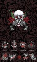 Skull Tattoo V Launcher Theme ảnh chụp màn hình 1