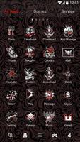 Skull Tattoo V Launcher Theme ảnh chụp màn hình 2