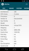 برنامه‌نما CPU Pro عکس از صفحه