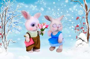 Valentines Rabbits Story capture d'écran 3