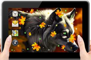 برنامه‌نما Wolf Autumn live wallpaper عکس از صفحه
