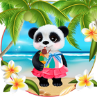Panda Beach live wallpaper icône